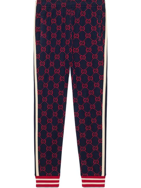 gucci printed jacquard trousers|Gucci trousers for women.